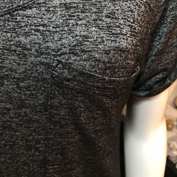 White House Black Market silver shimmer comfy Tee - Picture 4 of 5